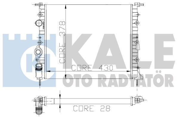 KALE OTO RADYATÖR radiatorius, variklio aušinimas 109300